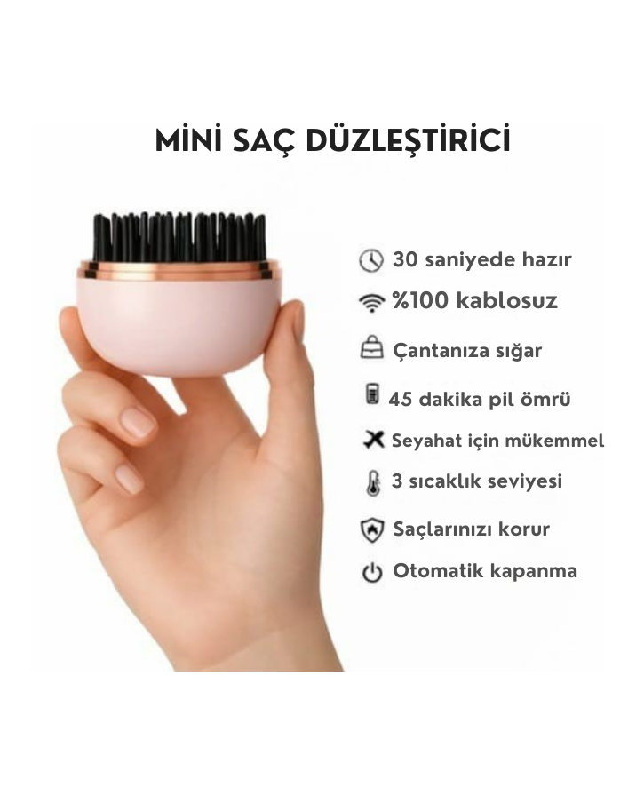 ŞARJLI ISINABİLEN SAÇ TARAĞI